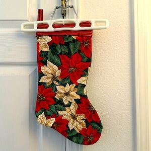 New Handmade Poinsettia Christmas Quilted Stockings